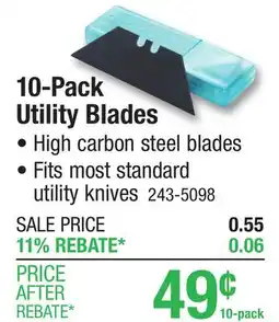 Menards 10-Pack Utility Blades offer