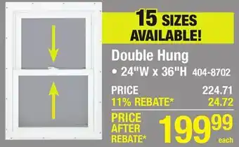 Menards Double Hung offer