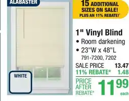 Menards 1 Vinyl Blind offer