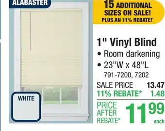Menards 1 Vinyl Blind offer