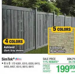 Menards SimTek offer