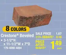 Menards Crestone Beveled offer