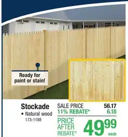Menards Stockade offer