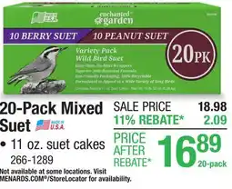 Menards 20-Pack Mixed Suet offer