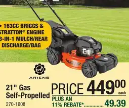 Menards 21 Gas Self-Propelled offer