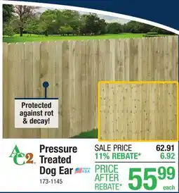 Menards Pressure Treated Dog Ear offer