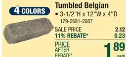 Menards Tumbled Belgian offer