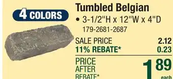 Menards Tumbled Belgian offer