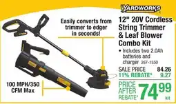 Menards 12 20V Cordless String Trimmer & Leaf Blower Combo Kit offer