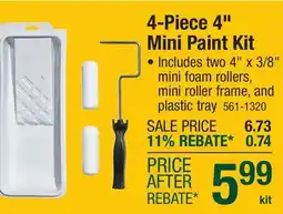 Menards 4-Piece 4 Mini Paint Kit offer