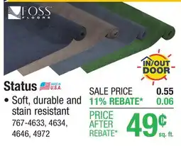 Menards Status Carpet offer