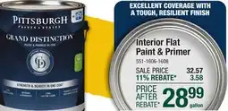 Menards Interior Flat Paint & Primer offer