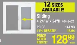 Menards Sliding offer