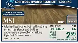 Menards LOFTRIDGE HYBRID RESILIENT FLOORING offer