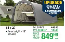 Menards 14 x 32 Roundtop offer
