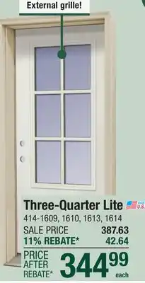 Menards Three-Quarter Lite offer