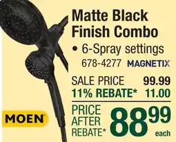 Menards Matte Black Finish Combo offer