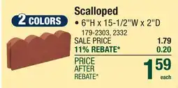 Menards Scalloped offer