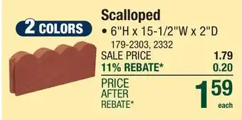 Menards Scalloped offer