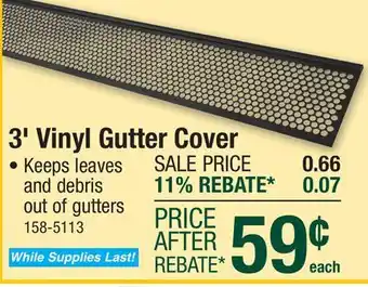 Menards 3' Vinyl Gutter Cover offer