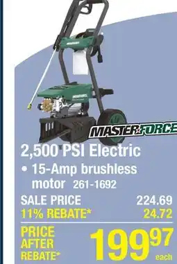 Menards 2,500 PSI Electric offer