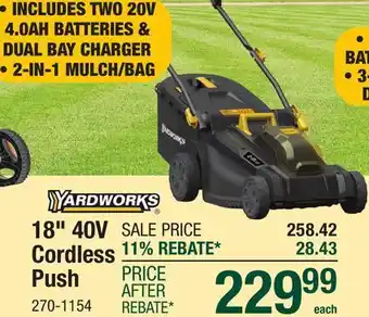 Menards 18 40V Cordless Push offer