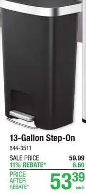 Menards 13-Gallon Step-On offer