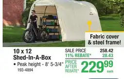 Menards 10 x 12 Shed-In-A-Box Roundtop offer