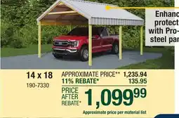 Menards 14 x 18 Pro-Port offer
