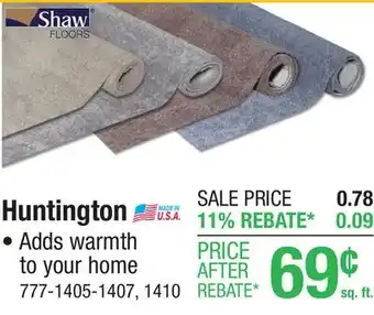 Menards Huntington Carpet offer