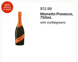 Walgreens Mionetto Prosecco, 750ml offer