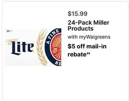 Walgreens 24-Pack Miller Products offer