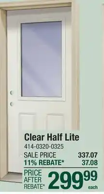 Menards Clear Half Lite offer