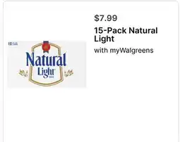 Walgreens 15-Pack Natural Light offer