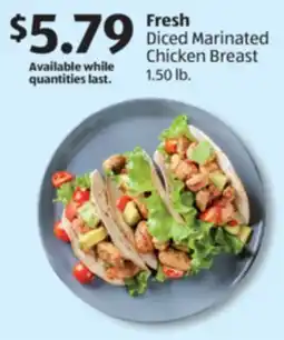 Aldi Fresh Diced Marinated Chicken Breast offer