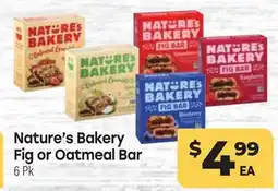 Tony’s Fresh Market Nature's Bakery Fig or Oatmeal Bar offer