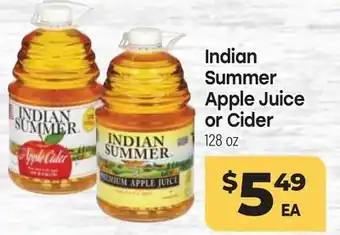 Tony’s Fresh Market Indian Summer Apple Juice or Cider offer