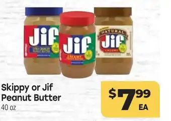 Tony’s Fresh Market Skippy or Jif Peanut Butter offer