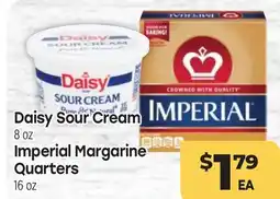 Tony’s Fresh Market Daisy Sour Cream, 8 oz Imperial Margarine, 16 oz offer