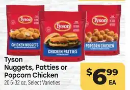 Tony’s Fresh Market Tyson Nuggets, Patties or Popcorn Chicken offer