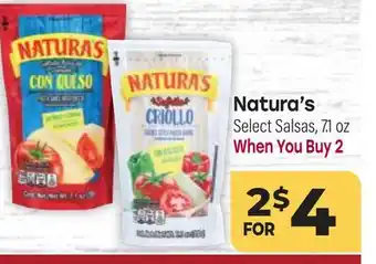 Tony’s Fresh Market Natura's Select Salsas offer