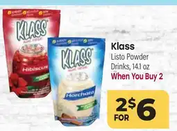 Tony’s Fresh Market Klass Listo Powder Drinks offer