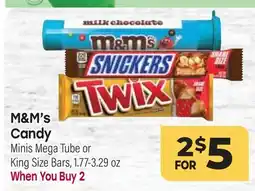 Tony’s Fresh Market M & M' s Candy Candy Tube offer