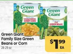 Tony’s Fresh Market Green Family Size Green Beans or Corn offer