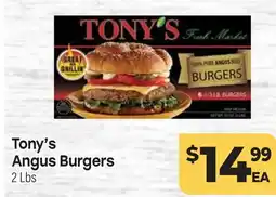 Tony’s Fresh Market Tony's Angus Burgers offer