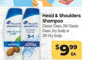 Tony’s Fresh Market Head & Shoulders Shampoo offer