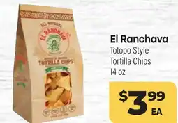 Tony’s Fresh Market El Ranchava Totopo Style Tortilla Chips offer