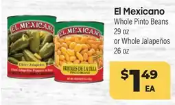 Tony’s Fresh Market El Mexicano Whole Pinto Beans 29 oz or Whole Jalapeños 26 oz offer