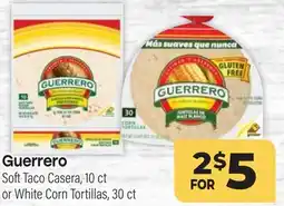 Tony’s Fresh Market Guerrero Soft Taco Casera, 10 ct or White Corn Tortillas, 30 ct offer