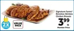 Safeway Signature Farms Boneless Skinless Chicken Breasts offer